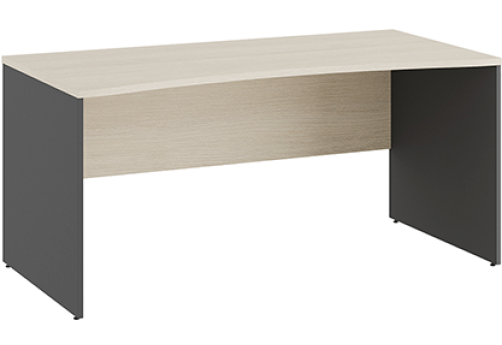 Стол линза Эрника Вуд, цвет дуб шамони светлый + антрацит