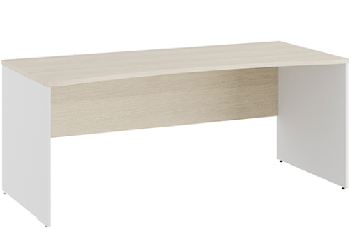 Стол линза Эрника Вуд, цвет дуб шамони светлый + белый