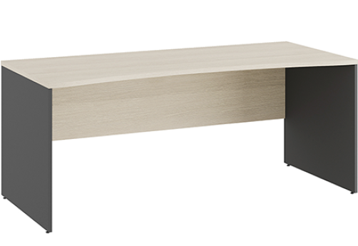 Стол линза Эрника Вуд, цвет дуб шамони светлый + антрацит