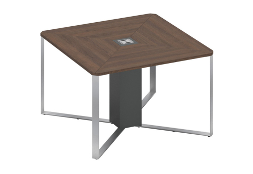 Стол для переговоров 1-секционный Эллиот Конференц, цвет дуб гладстоун темный + антрацит премиум