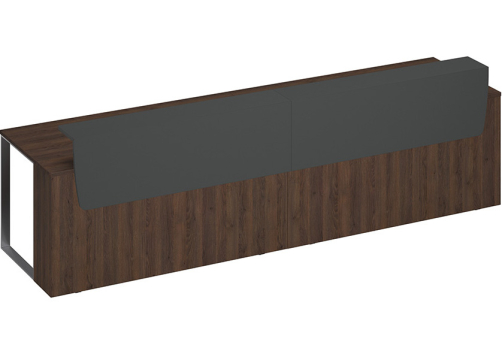 Стол президиум Эллиот Конференц, цвет дуб гладстоун темный + антрацит премиум