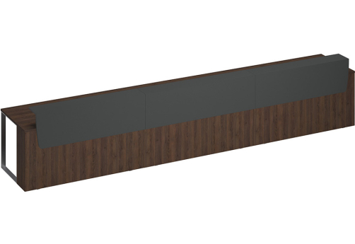 Стол президиум Эллиот Конференц, цвет дуб гладстоун темный + антрацит премиум