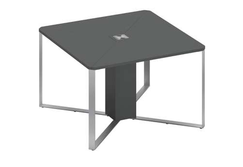 Стол для переговоров 1-секционный Эллиот Конференц, цвет антрацит + антрацит