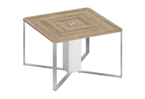 Стол для переговоров 1-секционный Эллиот Конференц, цвет дуб гладстоун светлый + белый
