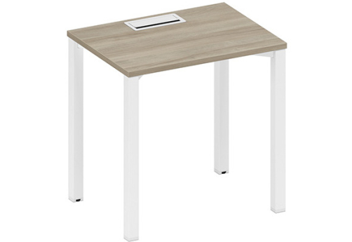 Стол письменный с заглушкой Авилла, цвет вяз либерти + белый