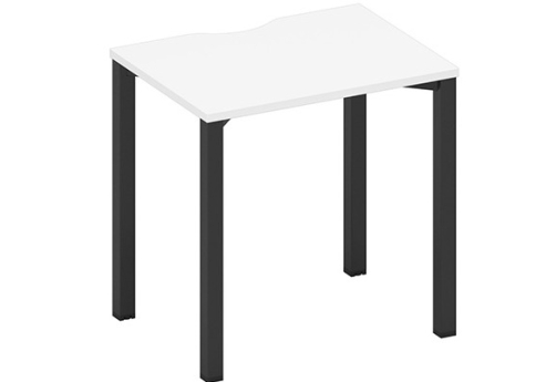 Стол письменный с вырезом Авилла, цвет белый премиум + черный