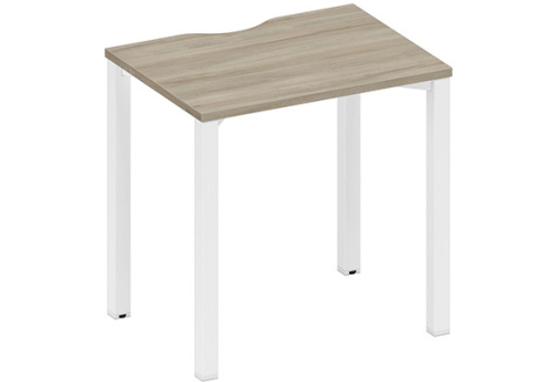 Стол письменный с вырезом Авилла, цвет вяз либерти + белый