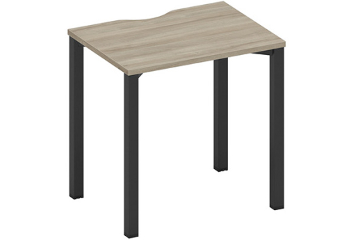 Стол письменный с вырезом Авилла, цвет вяз либерти + черный