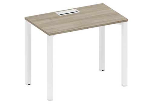 Стол письменный с заглушкой Авилла, цвет вяз либерти + белый