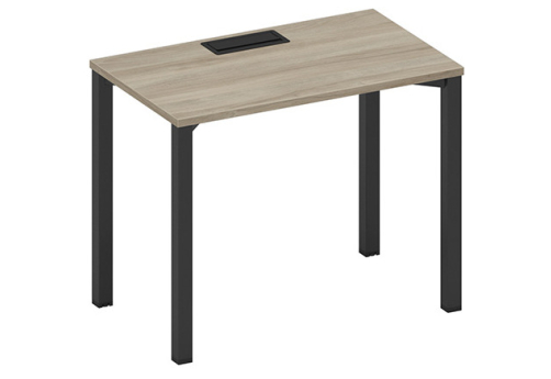 Стол письменный с заглушкой Авилла, цвет вяз либерти + черный