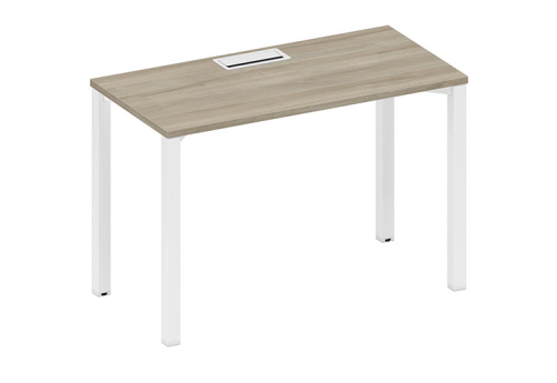 Стол письменный с заглушкой Авилла, цвет вяз либерти + белый