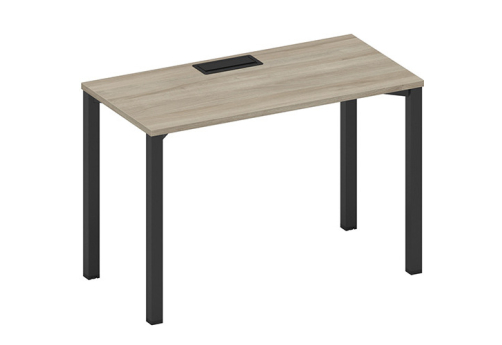 Стол письменный с заглушкой Авилла, цвет вяз либерти + черный