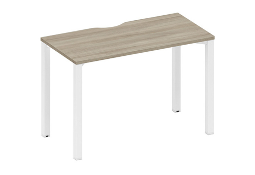 Стол письменный с вырезом Авилла, цвет вяз либерти + белый