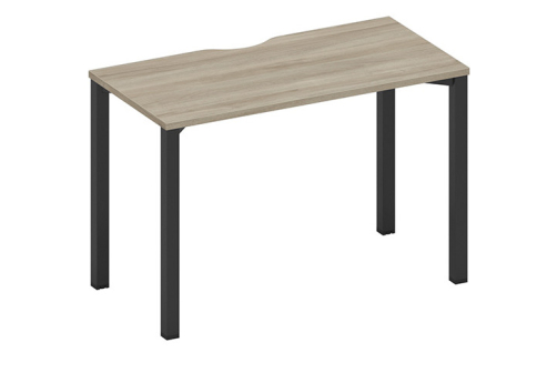 Стол письменный с вырезом Авилла, цвет вяз либерти + черный