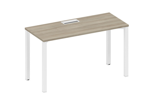 Стол письменный с заглушкой Авилла, цвет вяз либерти + белый