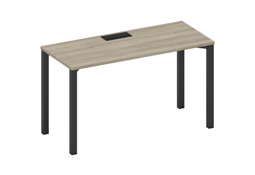 Стол письменный с заглушкой Авилла, цвет вяз либерти + черный