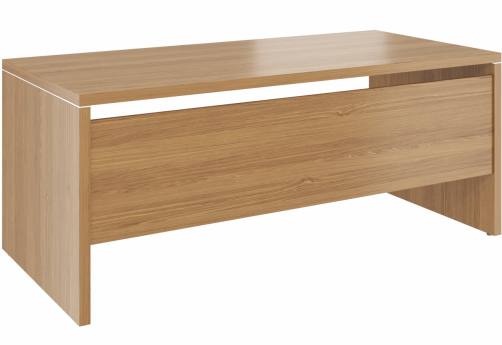 Стол руководителя Дублин, цвет дуб сантана + белый