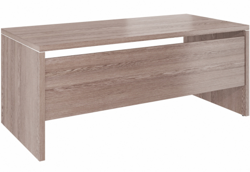 Стол руководителя Дублин, цвет дуб нельсон + серый