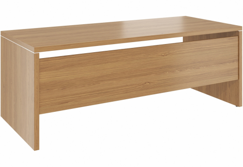 Стол руководителя Дублин, цвет дуб сантана + белый