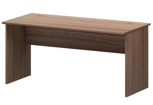 Стол с левым и правым кабель каналом Аксима, цвет темный шимо