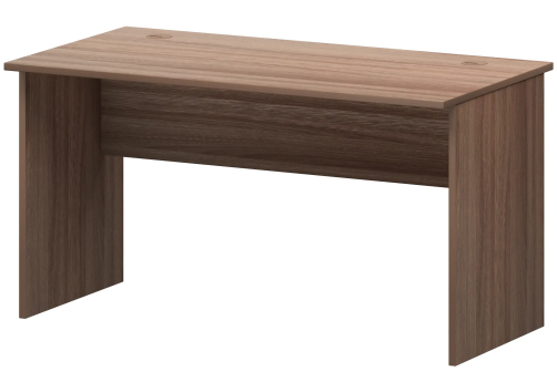 Стол с левым и правым кабель каналом Аксима, цвет темный шимо