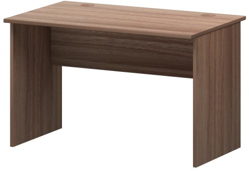 Стол с левым и правым кабель каналом Аксима, цвет темный шимо