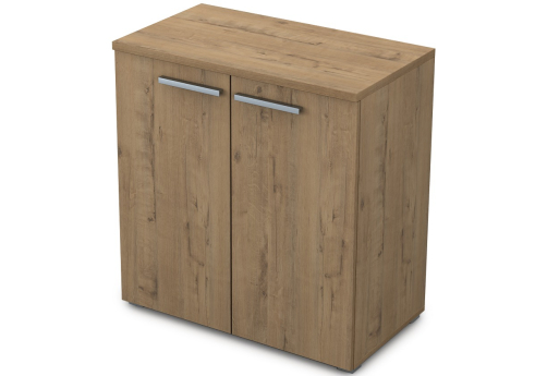 Шкаф низкий закрытый Платинум Персонал, цвет тиковое дерево