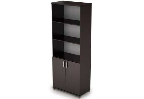 Шкаф высокий широкий (3 открытые полки) Деко, цвет венге