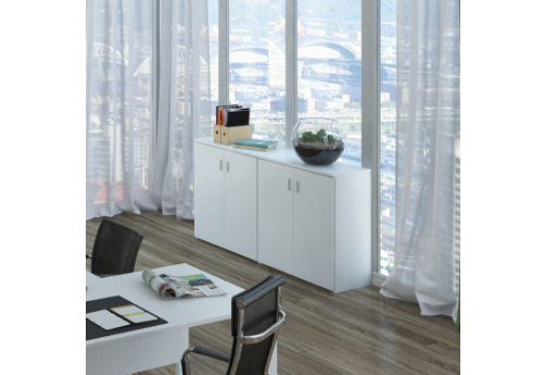 Группа шкафов Хайтек, цвет белый