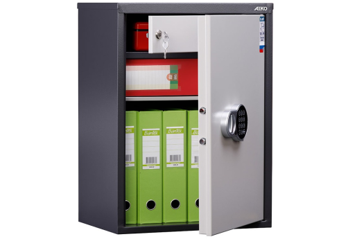 Шкаф бухгалтерский МФ1004, цвет графит + светло-серый