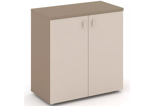 Шкаф низкий широкий закрытый, цвет латте + капучино