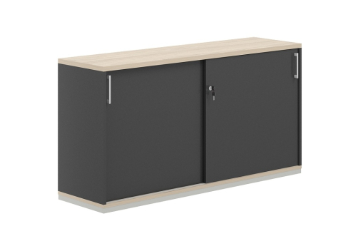 Шкаф-купе 2 уровня Фламинго, цвет антрацит + акация