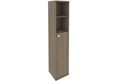 Шкаф высокий узкий (2 открытые полки), цвет вяз
