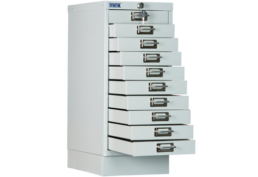 Многоящичный шкаф МФ1129, цвет серый полуматовый