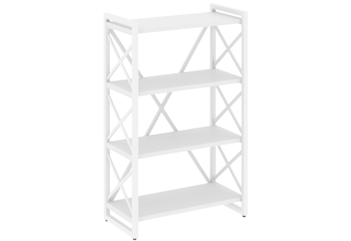 Стеллаж Европа, цвет белый бриллиант + белый