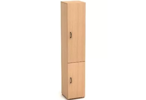 Шкаф высокий узкий закрытый (2 двери), цвет бук