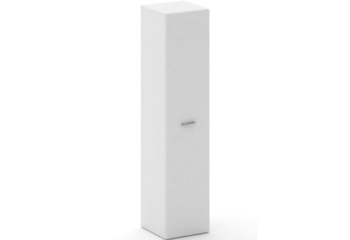 Шкаф узкий высокий Милтон, цвет белый бриллиант