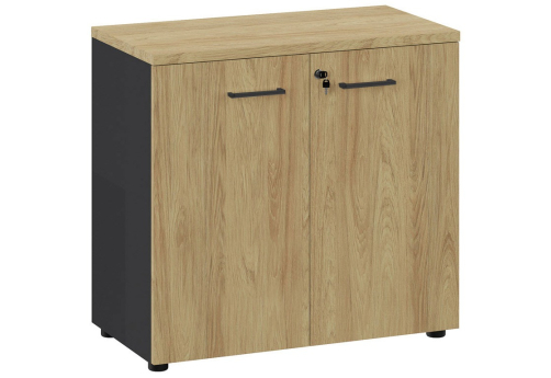 Шкаф низкий широкий закрытый, цвет гикори