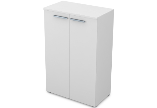 Шкаф средний закрытый Платинум Персонал, цвет белый премиум