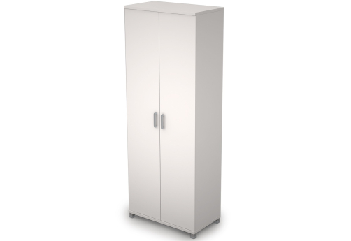Шкаф высокий широкий закрытый, цвет белый