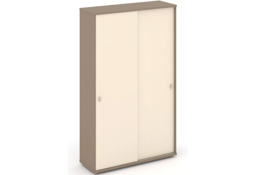 Шкаф-купе для одежды, цвет латте + сатин