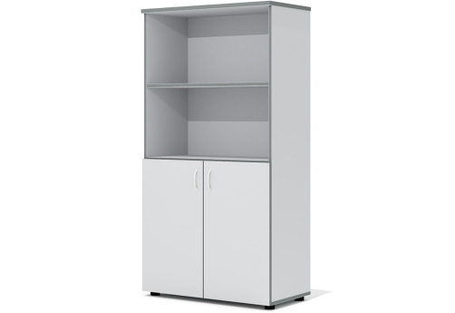 Шкаф средний широкий (2 открытые полки) Колибри, цвет светло-серый