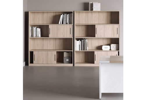 Группа стеллажей с древесным фасадом Виенсо, цвет вяз