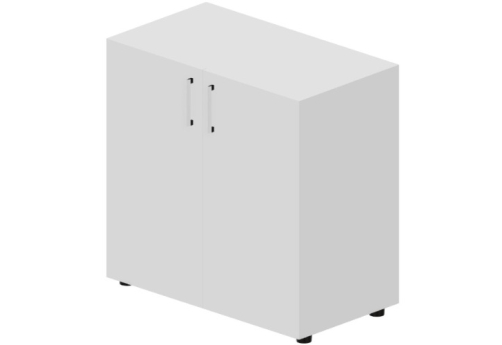 Шкаф низкий закрытый Кристо Директ, цвет белый