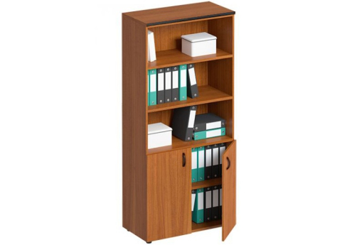 Шкаф для документов полузакрытый Линси, цвет орех