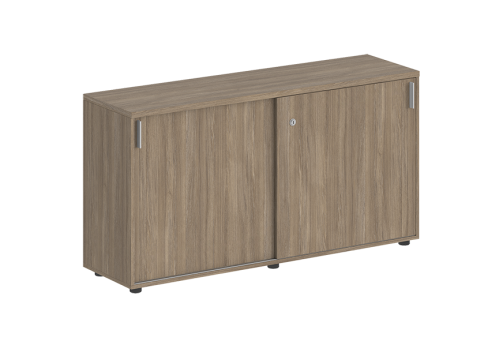 Шкаф-купе низкий с замком Индиго Вуд, цвет дуб темный