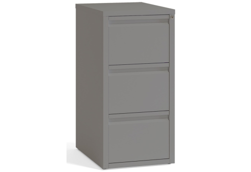 Картотека металлическая (центральный замок), цвет серый