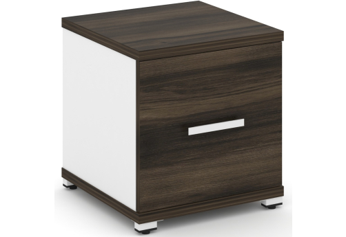 Шкаф одна узкая секция 1 ниша (один фасад ЛДСП, 1 ниша) Динен, цвет дуб мали-белый