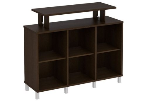 Стеллаж низкий с надстройкой Сидней, цвет венге