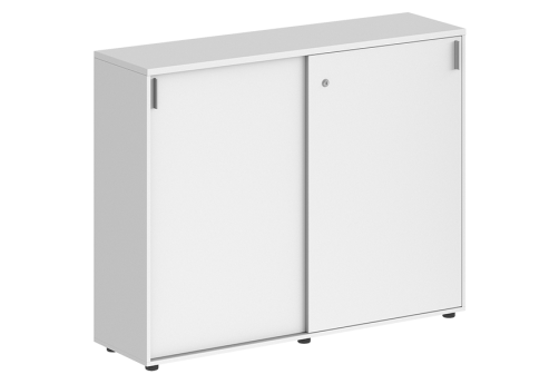 Шкаф-купе средний с замком Индиго Вуд, цвет белый